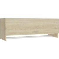 Berkfield Home Wardrobe Sonoma Oak 100x32.5x35 cm Engineered Wood in Light Tan