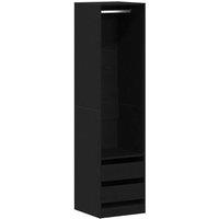 Berkfield Home Wardrobe - Black Oak, 50 x 50 x 200 cm, Made of Engineered Wood | Size: 50 x 50 x 200 cm