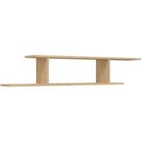Berkfield Home Wall-Mounted TV Shelf Sonoma Oak 125x18x23 cm Engineered Wood in Light Oak | Size: 125 x 18 x 23 cm