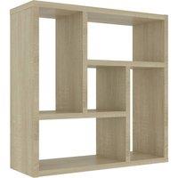 Berkfield Home Wall Shelf Sonoma Oak 45.1x16x45.1 cm Engineered Wood in Light Oak