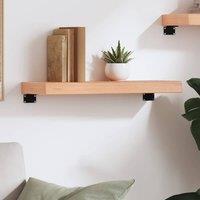 Berkfield Home Wall Shelf Light Brown 60x20x6 cm Treated Solid Wood Oak | Size: 60 x 20 x 6 cm