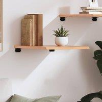 Berkfield Home Wall Shelf Light Brown 40x50x2 cm Treated Solid Wood Oak | Size: 40 x 50 x 2 cm