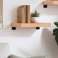 Berkfield Home Wall Shelf Light Brown 40x20x6 cm Treated Solid Wood Oak | Size: 40 x 20 x 6 cm