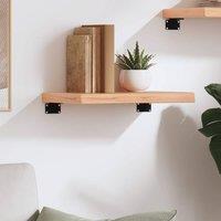 Berkfield Home Wall Shelf Light Brown 40x20x4 cm Treated Solid Wood Oak | Size: 40 x 20 x 4 cm