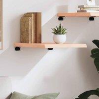 Berkfield Home Wall Shelf 40x50x(2-4) cm Untreated Solid Wood Oak in Light Tan