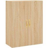 Berkfield Home Wall Mounted Cabinet Sonoma Oak 69.5x34x90 cm in Light Tan