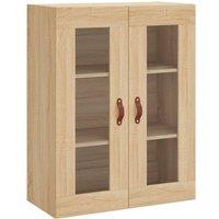 Berkfield Home Wall Mounted Cabinet Sonoma Oak 69.5x34x90 cm in Light Oak