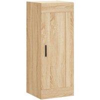 Berkfield Home Wall Mounted Cabinet Sonoma Oak 34.5x34x90 cm Engineered Wood in Light Oak