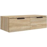 Berkfield Home Wall Cabinet Sonoma Oak 68x30x20 cm Engineered Wood in Light Brown | Size: 68 x 30 x 20 cm