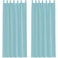 Berkfield Home Voile Curtains with Rod Pockets 2 pcs Turquoise