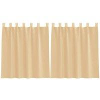 Berkfield Home Voile Curtains with Rod Pockets 2 pcs Sand in Beige
