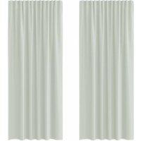 Berkfield Home Voile Curtains with Rod Pockets 2 pcs Light Grey