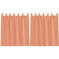 Berkfield Home Voile Curtains with Loops 2 pcs Terracotta 140x140 cm in Orange