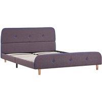 Berkfield Home Bed Frame Taupe Fabric 135x190 cm Double