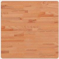 Berkfield Home Table Top 60x60x2.5 cm Square Solid Wood Beech in Light Tan