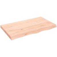 Berkfield Home Table Top 100x60x(2-6) cm Untreated Solid Wood Oak in Light Oak