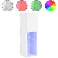 Berkfield Home TV Cabinet with LED Lights White 30.5x30x102 cm