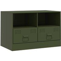 Berkfield Home TV Cabinet Olive Green 67x39x44 cm Steel | Size: 67 x 39 x 44 cm