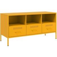 Berkfield Home TV Cabinet Mustard Yellow 100.5x39x50.5 cm Steel