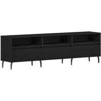 Berkfield Home TV Cabinet Black Oak 150x30x44, 5 cm Engineered Wood