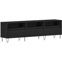 Berkfield Home TV Cabinet Black Oak 150x30x44, 5 cm Engineered Wood