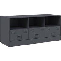 Berkfield Home TV Cabinet Anthracite 99x39x44 cm Steel in Dark Grey | Size: 99 x 39 x 44 cm