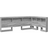 Berkfield Home Storage Headboard with Shelf Grey sonoma 120 cm Engineered wood