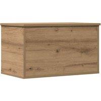Berkfield Home Storage Box with Lid Artisan Oak 60x35x35 cm Engineered Wood in Brown | Size: 60 x 35 x 35 cm