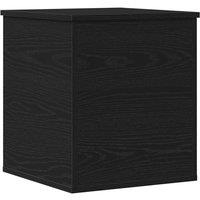 Berkfield Home Storage Box in Black Oak - 40x42x46 cm - Made of Engineered Wood | Size: 40 x 42 x 46 cm