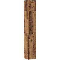 Berkfield Home Slim Storage Cabinet Old Wood 30x42.5x225 cm Engineered Wood in Brown