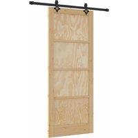 Berkfield Home Sliding Door with Hardware Set 'ORKDAL'Solid Wood Pine in Beige