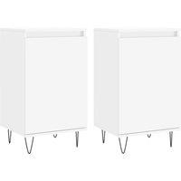 Berkfield Home Sideboards 2 pcs White 40x35x70 cm Engineered Wood | Size: 40 x 35 x 70 cm