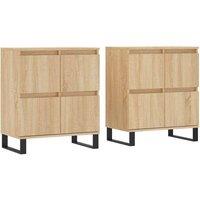 Berkfield Home Sideboards 2 pcs Sonoma Oak Engineered Wood in Light Tan