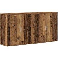 Berkfield Home Sideboards 2 pcs Old Wood 79x38x80 cm Engineered Wood in Brown | Size: 79 x 38 x 80 cm