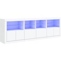 Berkfield Home Sideboard with LED Lights White 202x37x67 cm | Size: 202 x 37 x 67 cm