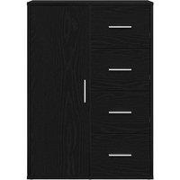 Berkfield Home Sideboard Black Oak 60x31x84 cm Engineered Wood | Size: 60 x 31 x 84 cm