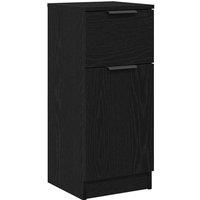 Berkfield Home Sideboard Black Oak 30x30x70 cm Engineered Wood | Size: 30 x 30 x 70 cm