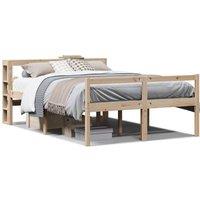 Berkfield Home Senior Bed with Headboard without Mattress 140x190 cm in Natural