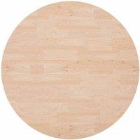Berkfield Home Round Table Top 90x2, 5 cm Untreated Solid Wood Oak in Light Oak