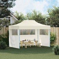 Berkfield Home Professional Folding Party Tent with 3 Sidewalls 3x4 m Steel Cream