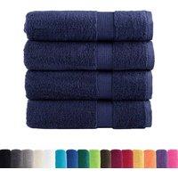 Berkfield Home Premium Hand Towels SOLUND 4pcs Navy Blue 50x100cm 600gsm