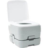 Berkfield Home Portable Camping Toilet - 10L Fresh Water & 10L Waste Tank in Grey