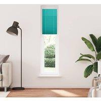 Berkfield Home Pleated Blind Petrol Green 50x200 cm Fabric Width 49.4 cm Polyester in Turquoise