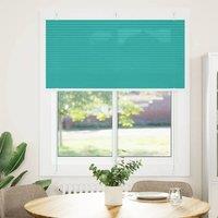 Berkfield Home Pleated Blind Petrol Green 115x100 cm Fabric Width 114.4 cm Polyester in Turquoise