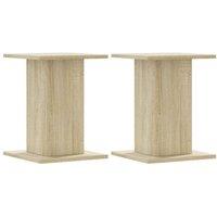 Berkfield Home Plant Stands 2 pcs Sonoma Oak 30x30x40 cm Engineered Wood in Light Tan | Size: 30 x 30 x 40 cm