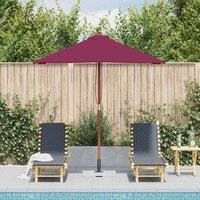 Berkfield Home Outdoor Parasol with Wooden Pole 150x200 cm Bordeaux Red in Burgundy