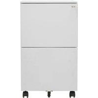 Berkfield Home Mobile File Cabinet Light Grey 39x45x67 cm Steel | Size: 39 x 45 x 67 cm