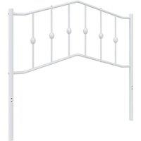 Berkfield Home Metal Headboard White 100 cm