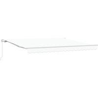 Berkfield Home Manual Retractable Awning White 400x350 cm