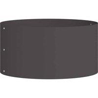 Berkfield Home Large Black Metal Pot Black Metal Large Durable Metal Planter